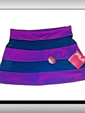 FILA Womens SZ LG NWT Semi Mesh Sheer Pickleball Tennis Yoga Sporty Skort
